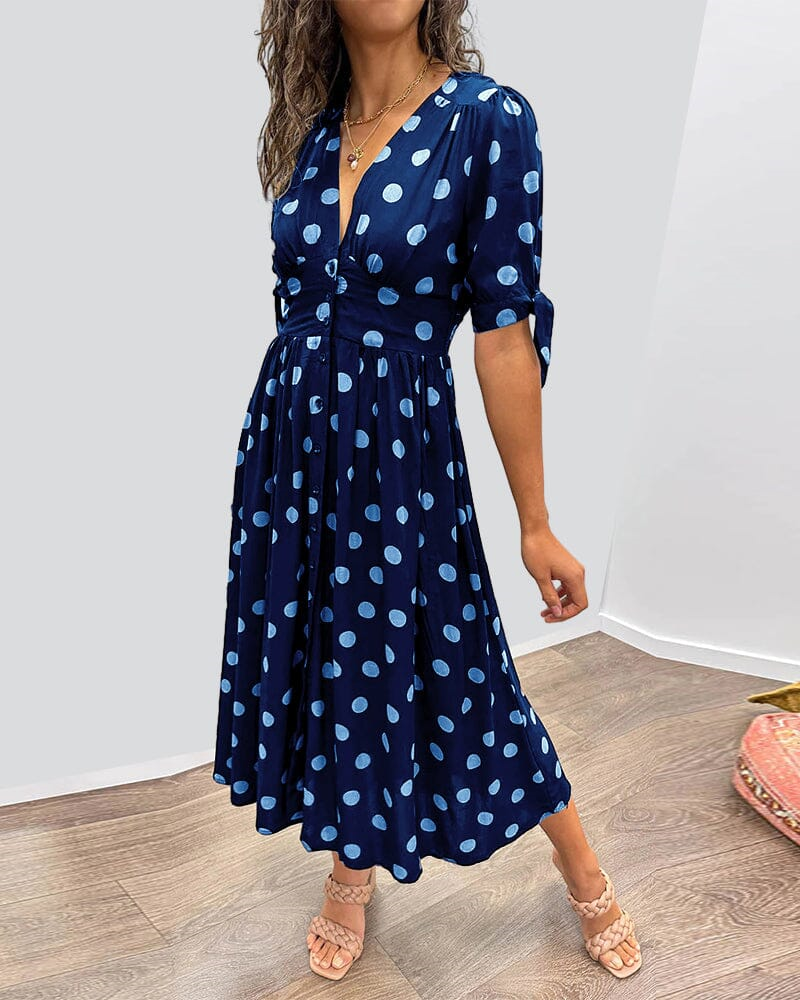 Alexandra - Elegant Polka Dot Dress