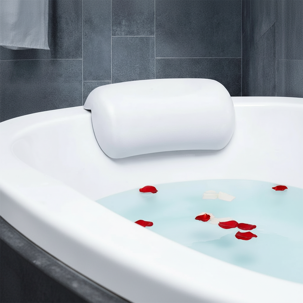 AQUACLOUD Premium Bath Pillow – Ergonomic & Non-Slip for Relaxing Baths