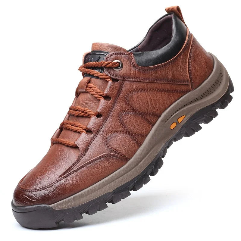 Comfortable and Waterproof Orthopedic Leather Shoes for Men