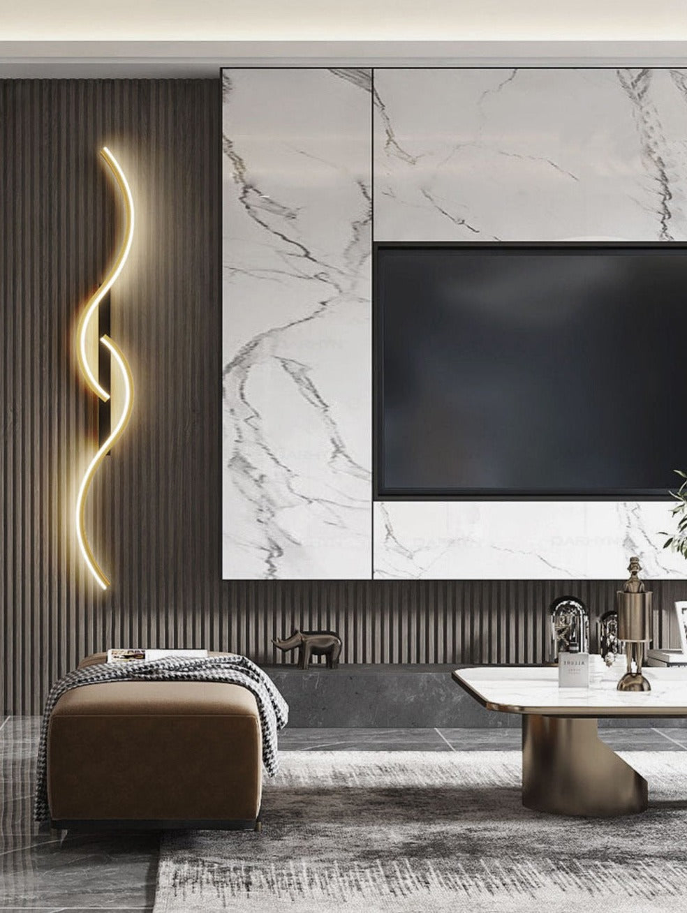 Contemporary LED Wall Sconce – Artistic Combination of Forms