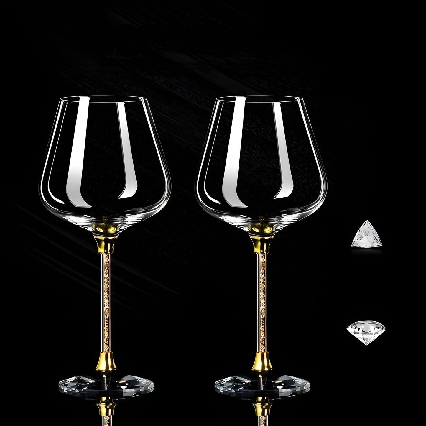 Crystal Glass Set of 2 – Elegant Wine Glasses | Tall & Luxurious for Parties & Events