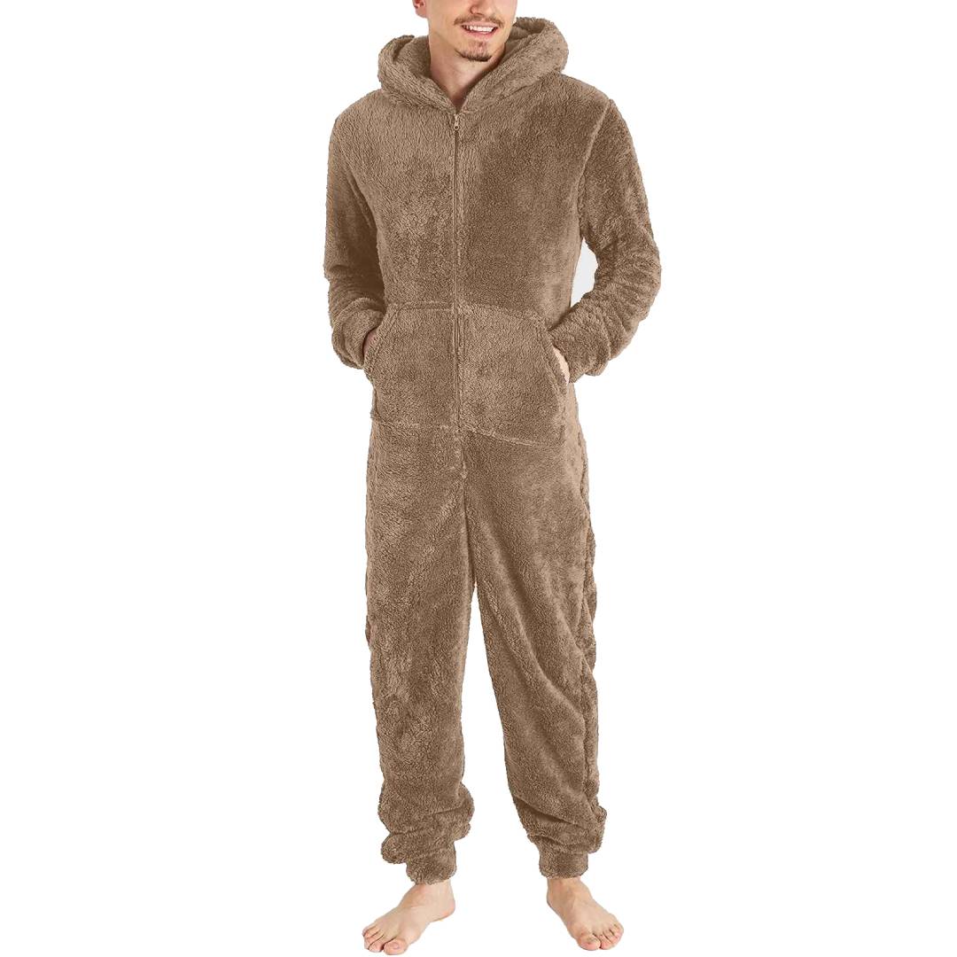 Fleece Jumpsuit for Men - Warm & Cozy Overall