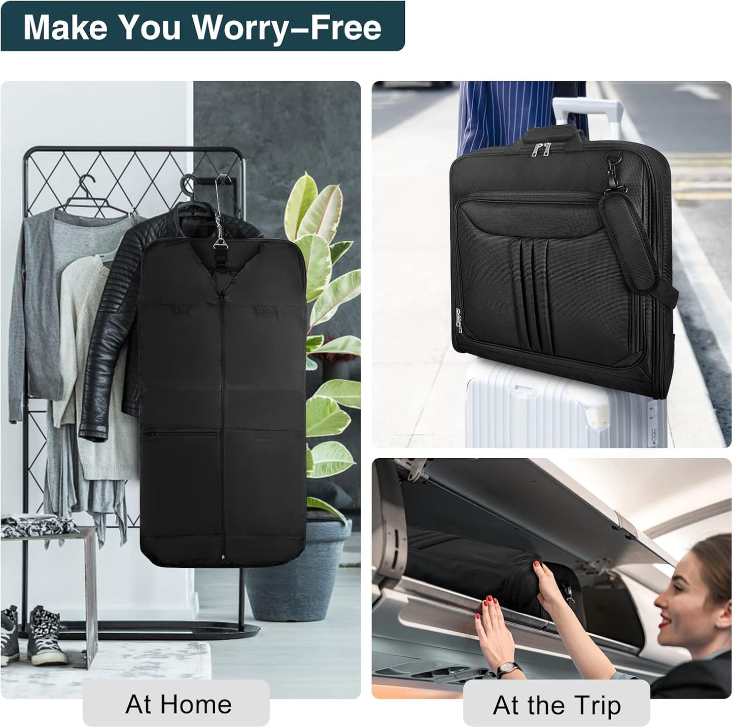 Foldable Waterproof Travel Garment Bag – Carry-On Suit Organizer with Strap