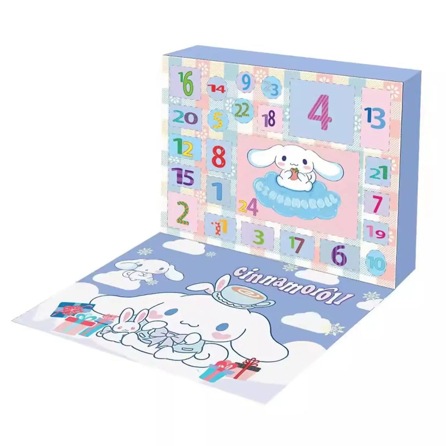 Kawaii Cinnamoroll Advent Calendar with Keychains – Cute Anime Figures for Kids, Perfect for Christmas