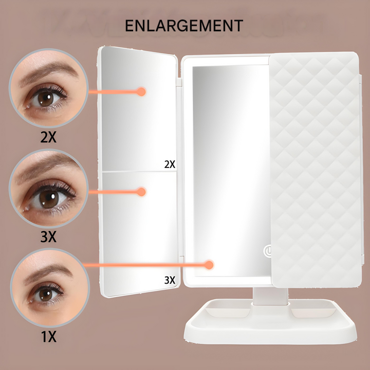 LED Makeup Mirror with Triple Lighting - Clara