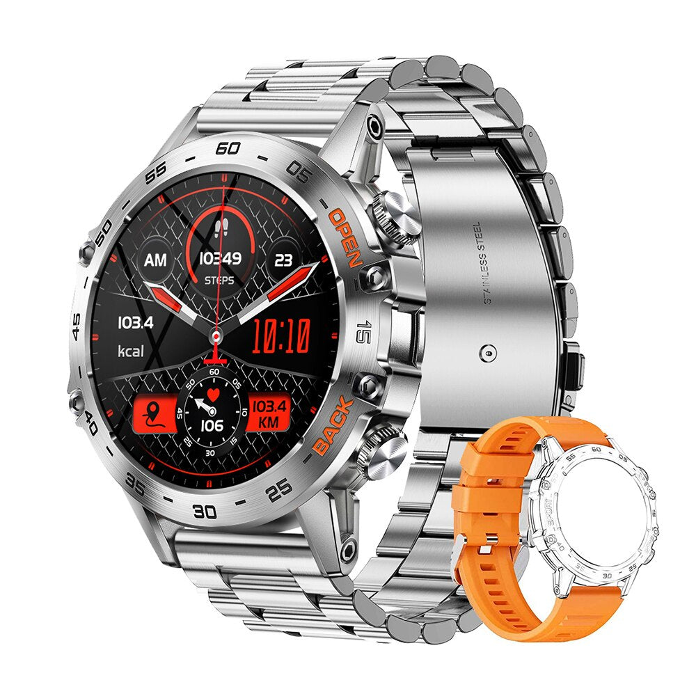 Luxury 1.39" Bluetooth Phone Smartwatch for Men Sports Fitness Watches | IP68 Waterproof Smartwatch for Xiaomi Android iOS K52 - Smartwatch, Sport, Fitness, waterproof