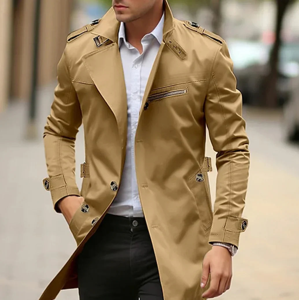NELIO - Elegant Autumn Trench Coat for Men