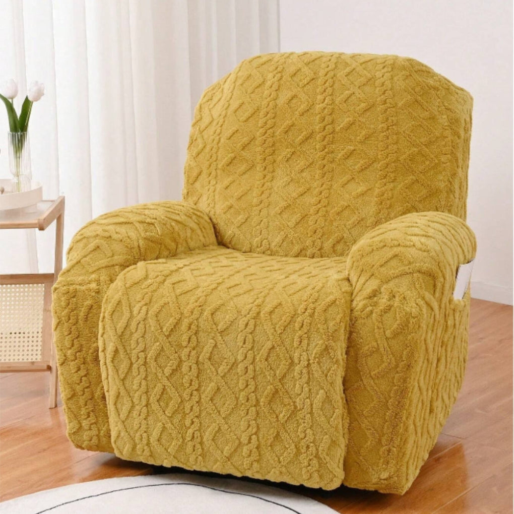 Olvoria | Cable Knit Recliner Sofa Cover