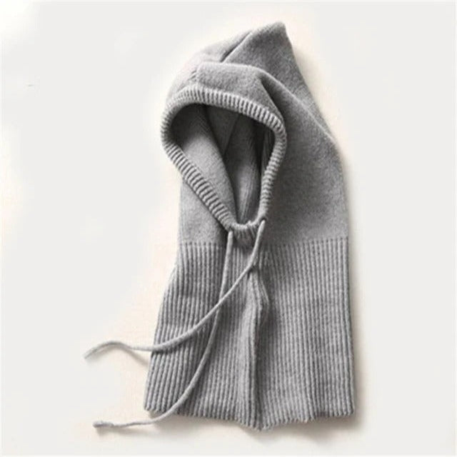 Olvoria | Cashmere Knit Winter Hat with Hood – Warm & Elegant