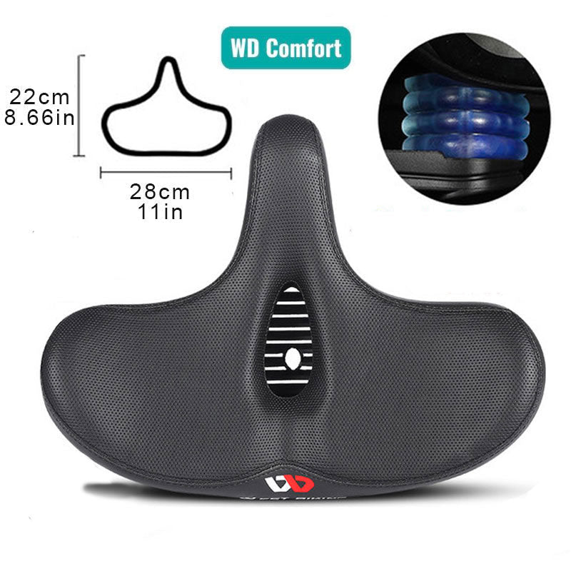 Olvoria | Extra Wide Bicycle Saddle with Dual Spring Suspension