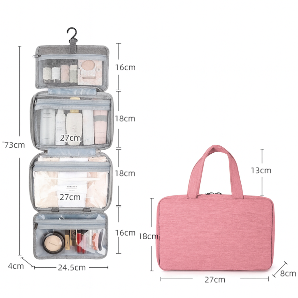 Olvoria | Hanging Toiletry Bag with Multiple Compartments