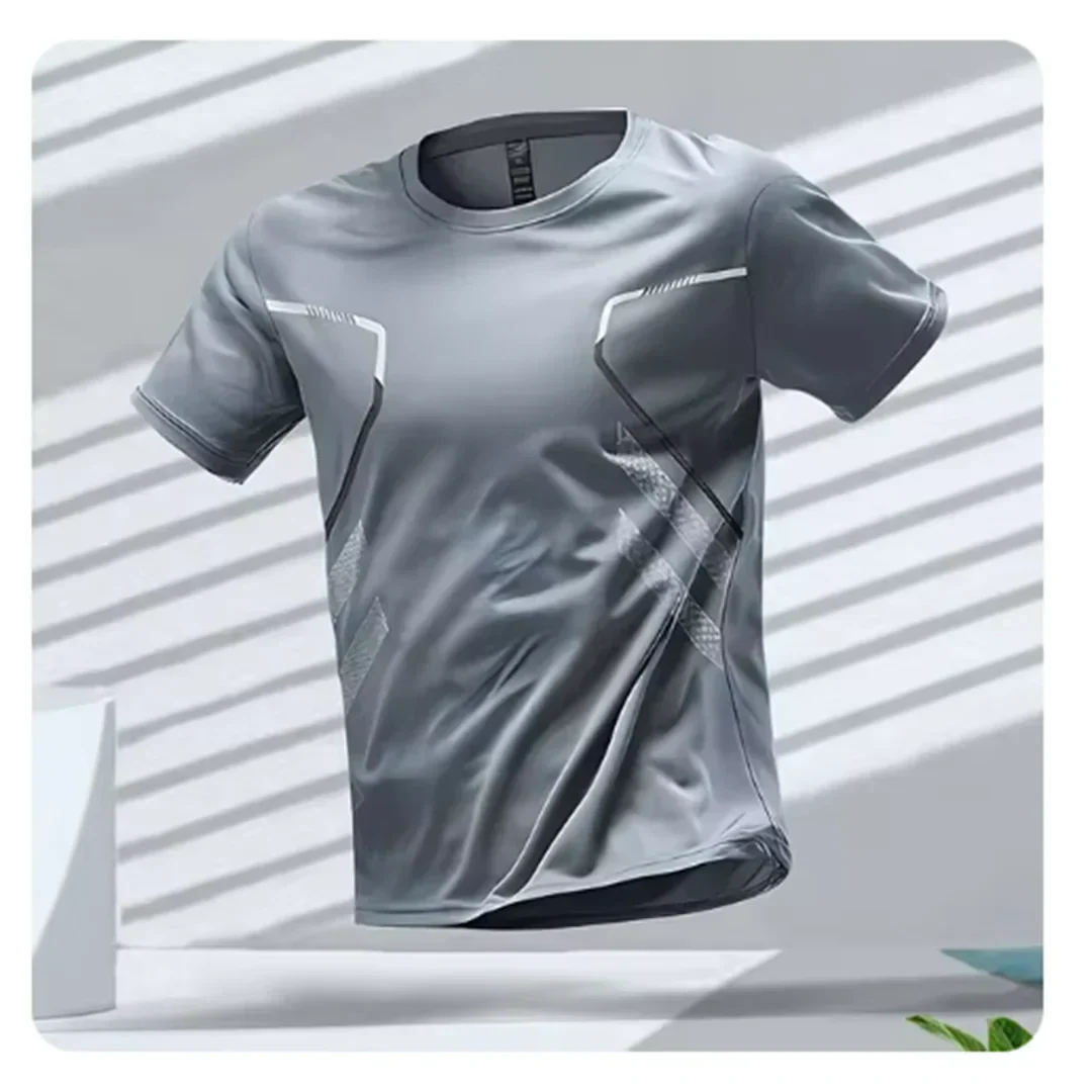 Olvoria | Men's Athletic Performance T-Shirt with Reflective Accents
