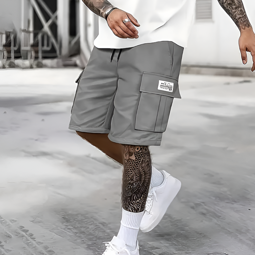 Olvoria | Men's Cargo Shorts with Elastic Waist