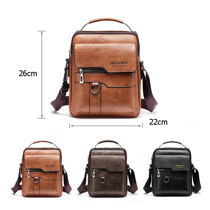 Olvoria | Men's Genuine Leather Shoulder Bag | Durable, Adjustable Strap & Ideal for Work or Leisure