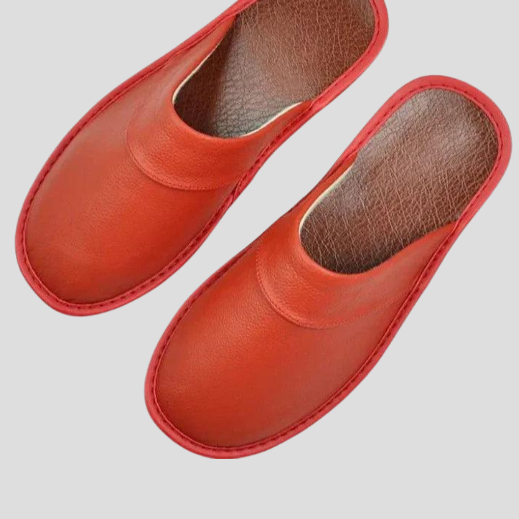 Olvoria | Men's Leather Mules - Slip-On Comfort