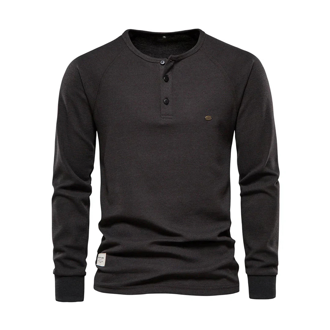 Olvoria | Men's Long Sleeve Henley Shirt