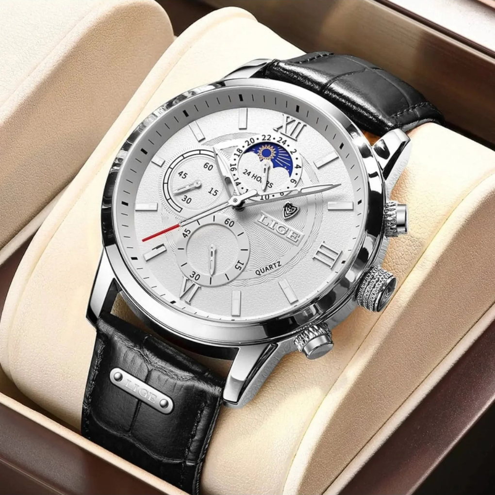 Olvoria | Men's Quartz Moon Phase Watch