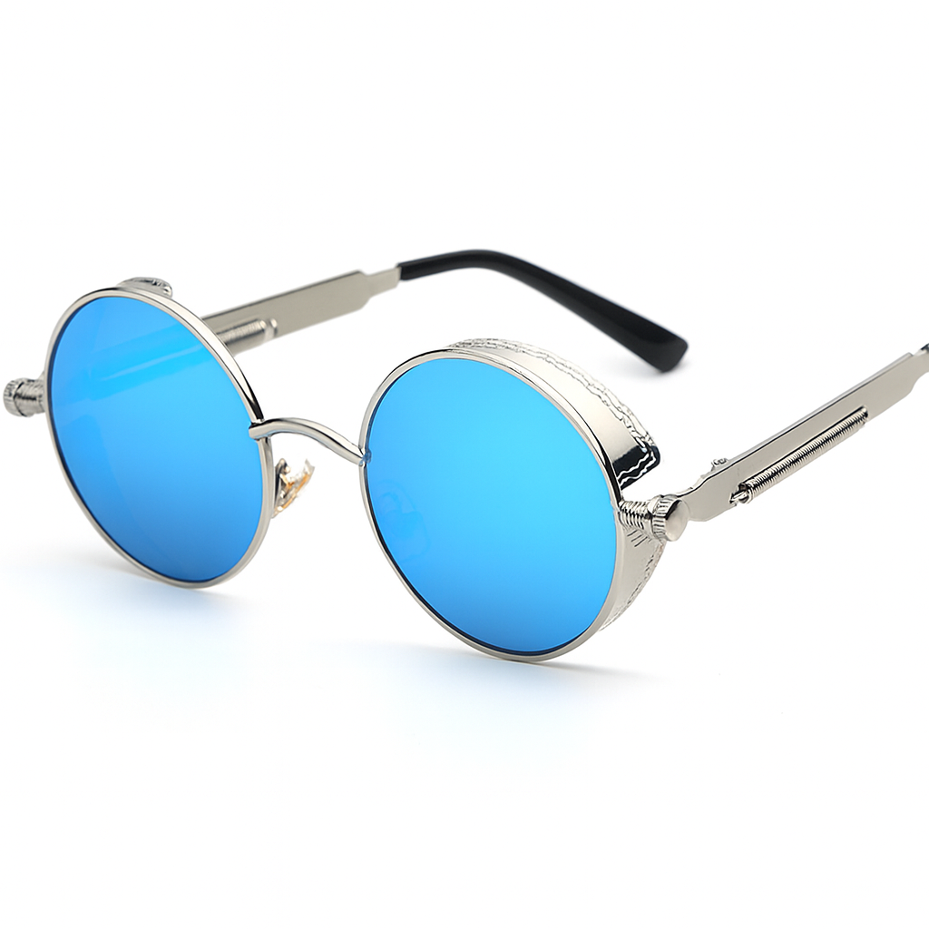 Olvoria | Men's Round Punk Sunglasses