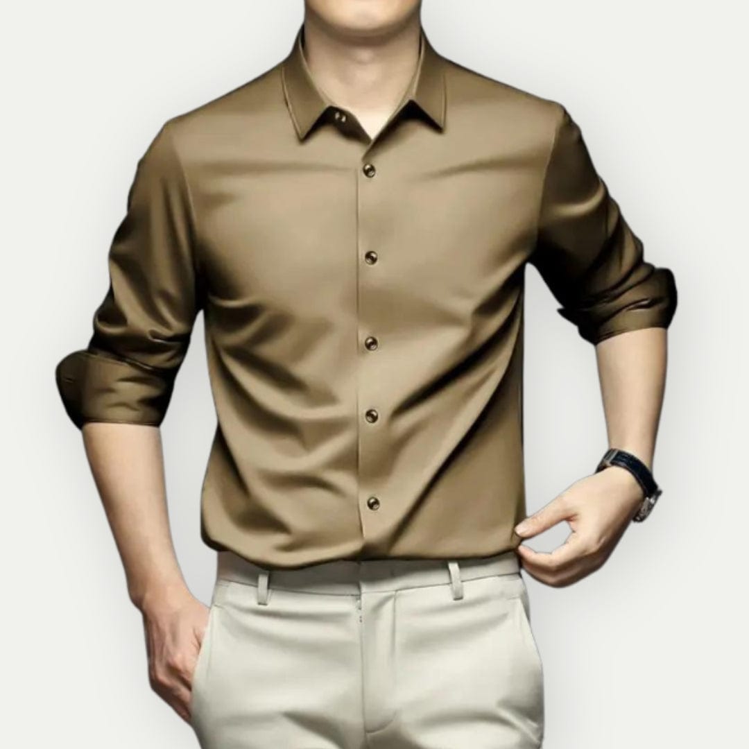 Olvoria | Men's Slim Fit Button-Up Shirt