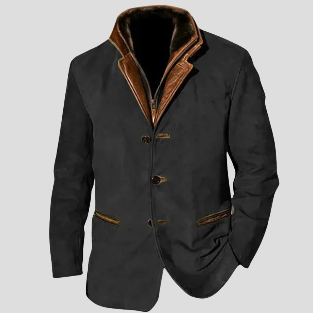Olvoria | Men's Suede Blazer Jacket