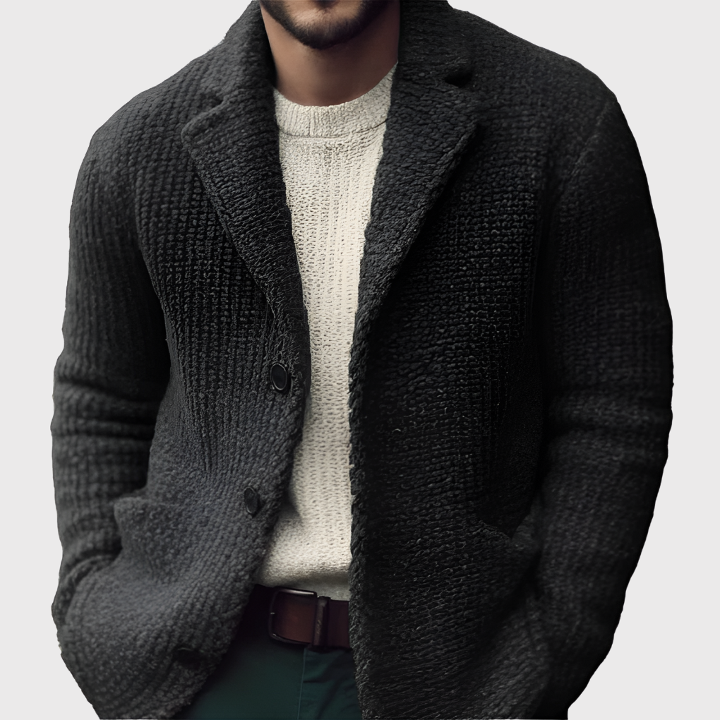 Olvoria | Men's Textured Knit Blazer