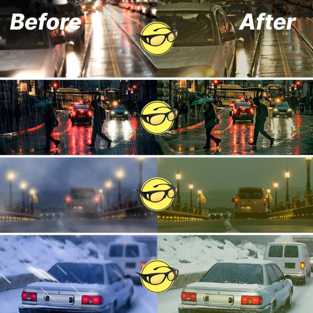 Olvoria | Night Driving Glasses with Yellow Tint for Glare Reduction