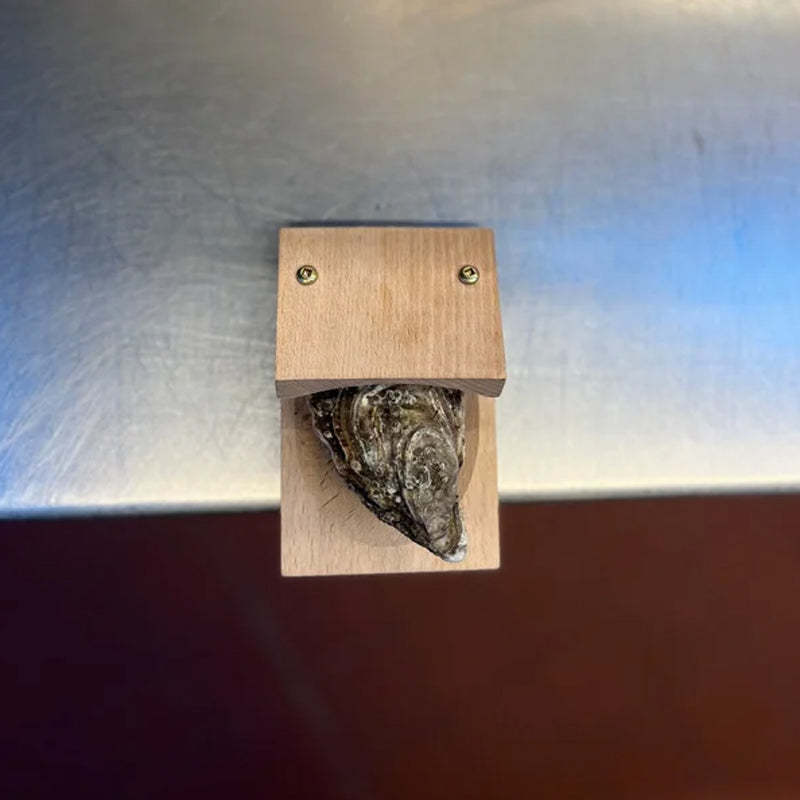 Olvoria | Premium Wood Handle Oyster Shell Opener Clamp