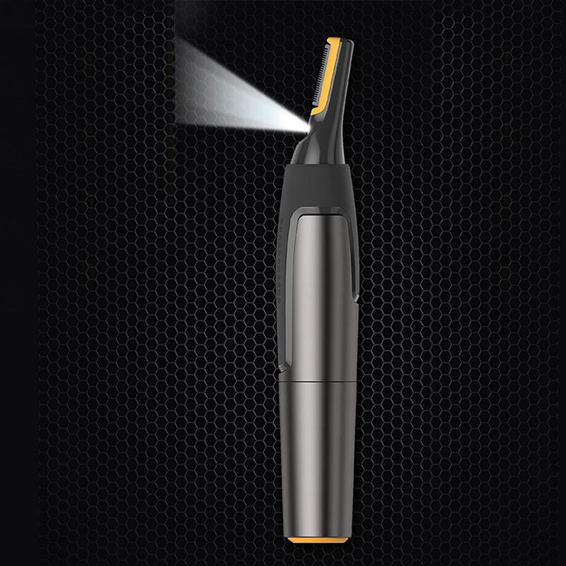 Olvoria | Professional Ultra-Thin Precision Trimmer | Titanium Stainless Steel Blades | Integrated LED Light | Micro-Oscillation Technology | For Nose, Ears & Contours