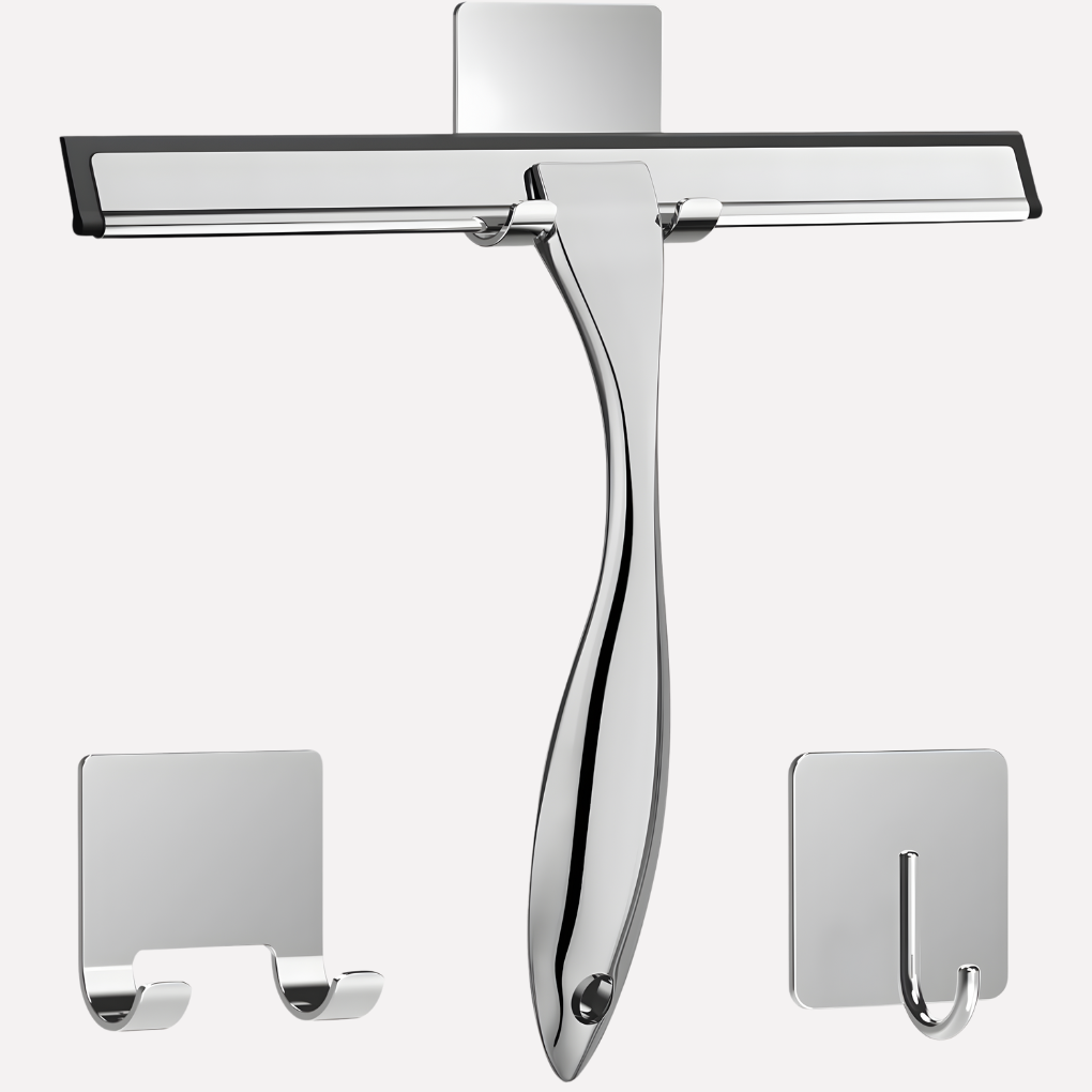 Olvoria | Shower Squeegee with Adhesive Hooks