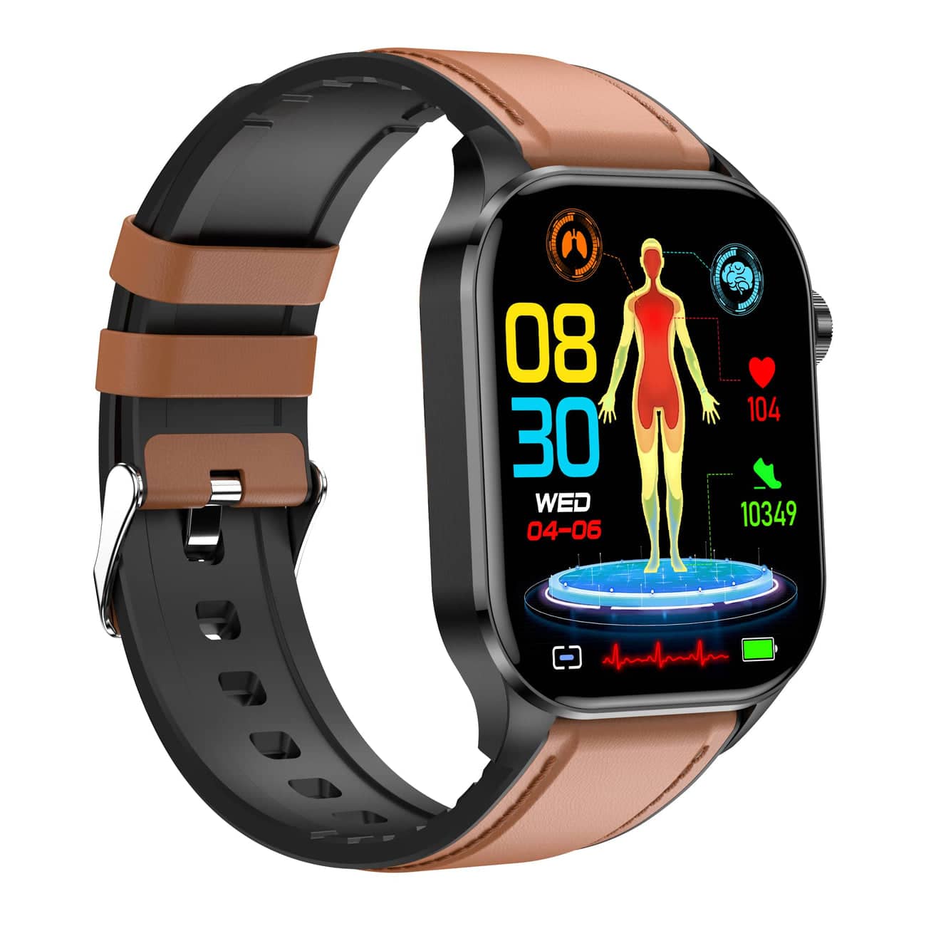 Olvoria | Smartwatch with EKG, Blood Sugar and Blood Pressure Measurement - HealthSync