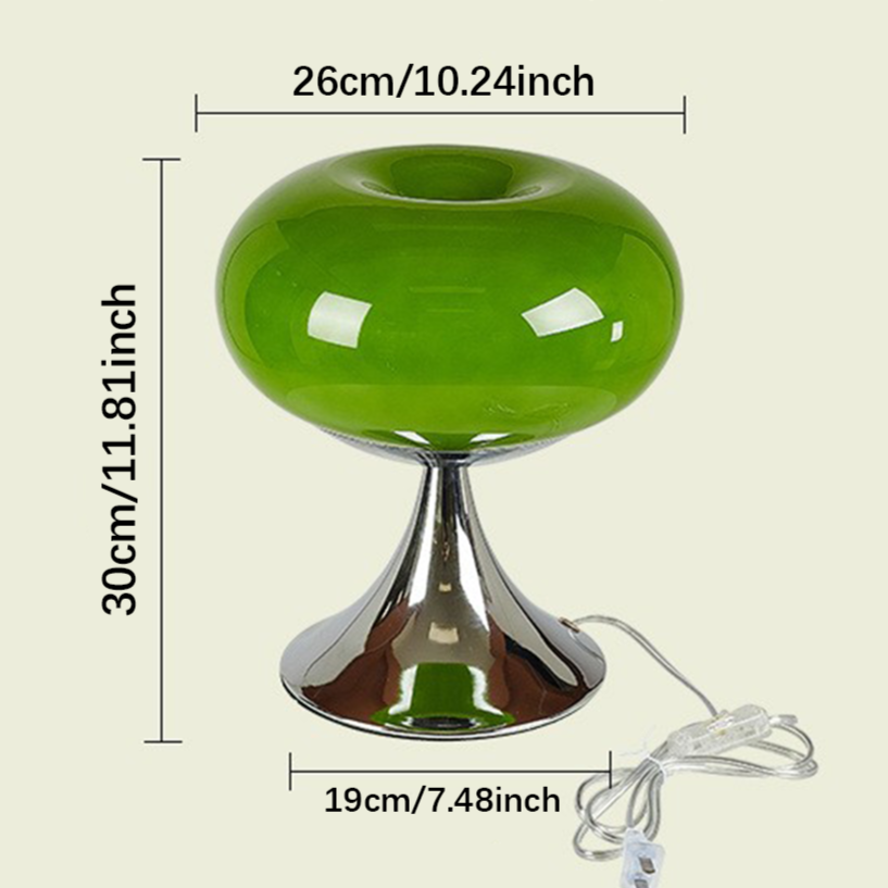 Olvoria | Vintage Apple Table Lamp with Bauhaus Style