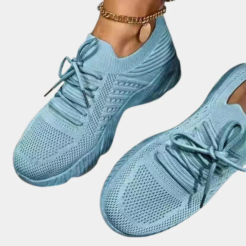 Olvoria | Women's Knit Orthopedic Sneakers with Lace-Up