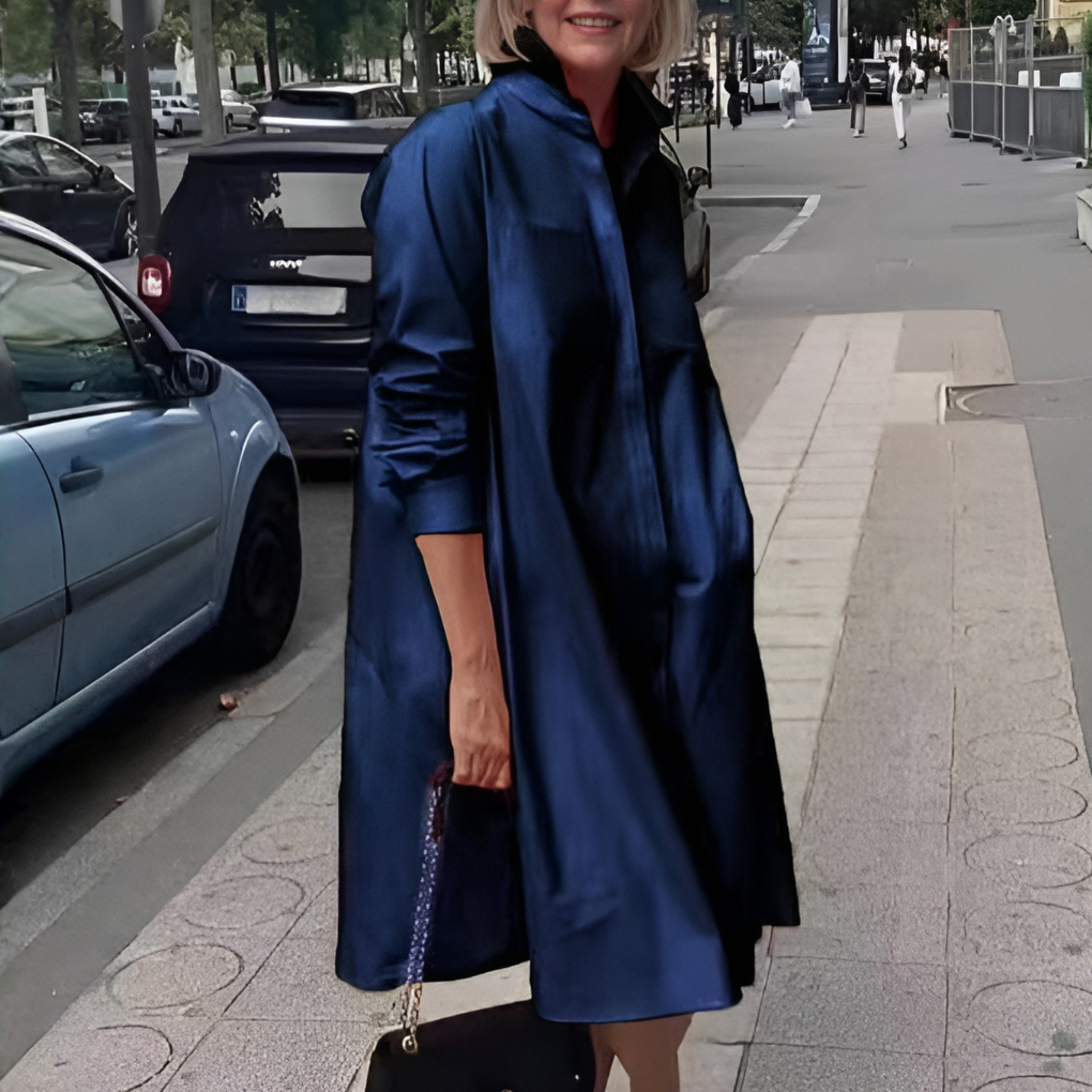 Olvoria | Women's Polo Shirt Dress with Button Placket