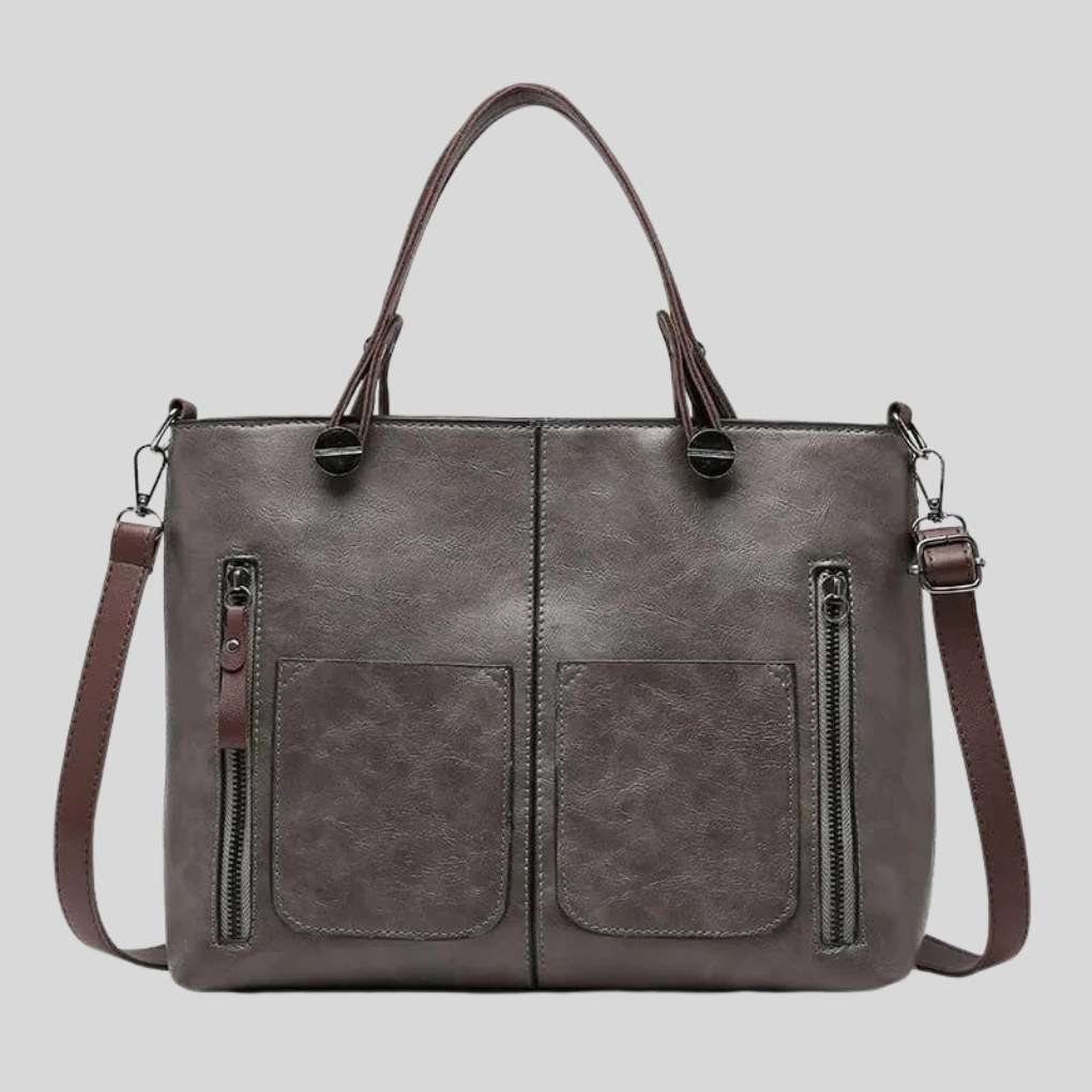 Olvoria | Women's Tote Bag with Front Pockets