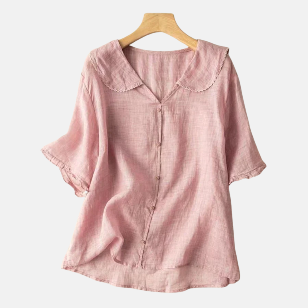 Olvoria | Women's Vintage Doll Collar Shirt