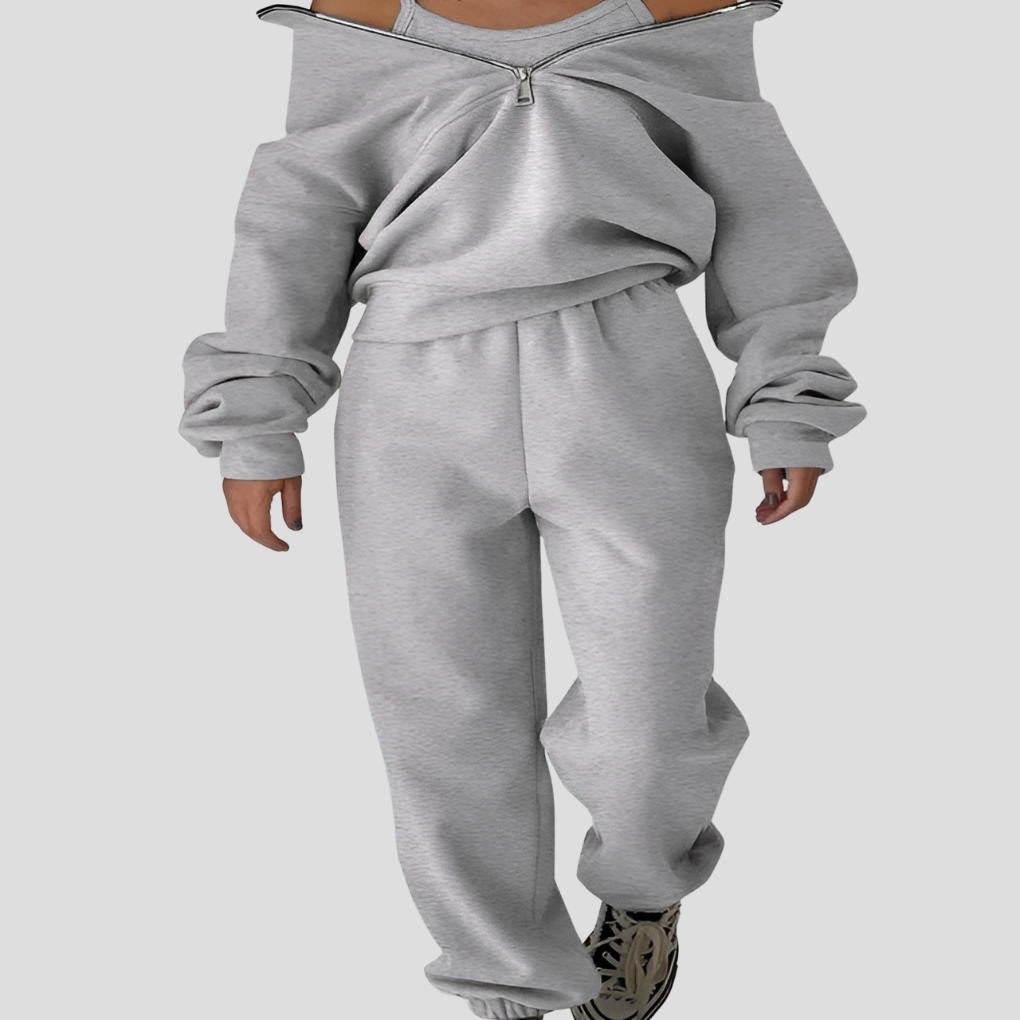 Olvoria | Women's Zipper Tracksuit Set