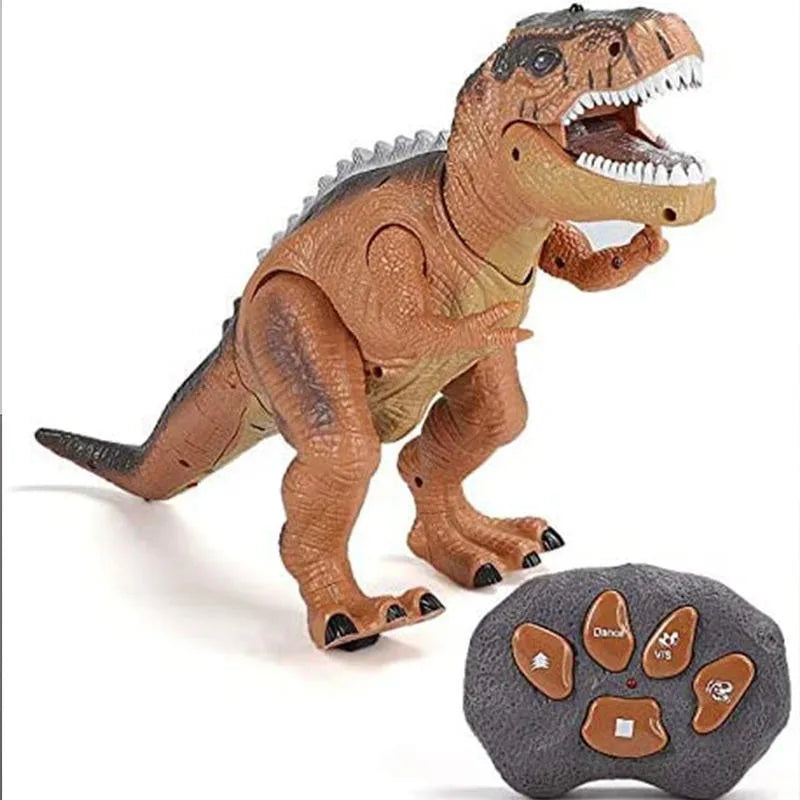 Remote Control T-Rex Dinosaur with LED Lights, Walking & Roaring Realistic Dinosaur Toys