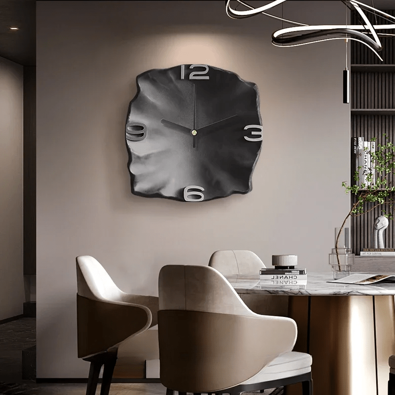 STONEAURA – Modern Sandstone Wall Clock with 3D Relief & Silent Quartz Technology