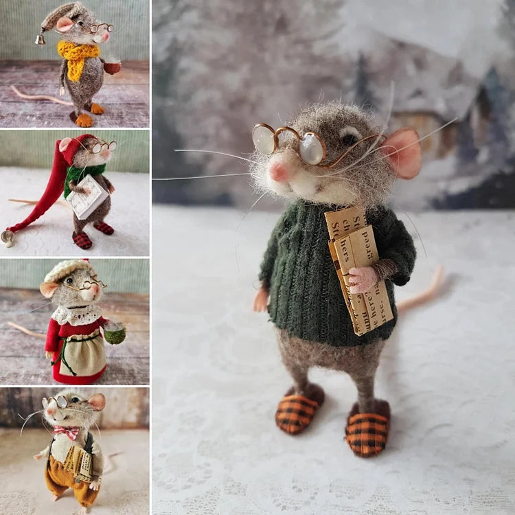 WhiskerWool™ – Handcrafted, Needle-Felted Mouse