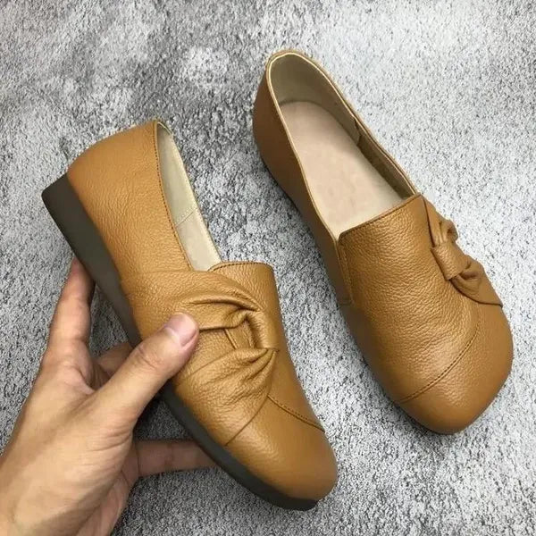 Women's Leather Shoes with Soft Sole and Non-Slip Surface