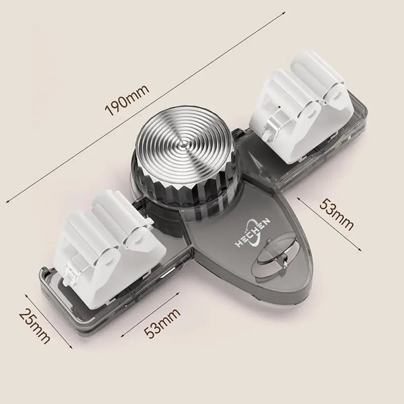 (1+1 Free) Broom Holder with Suction Cups – Space-Saving Wall Mount with Adjustable Hooks
