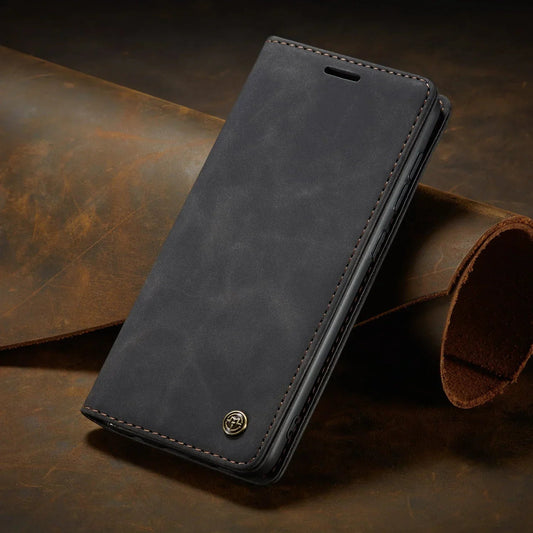 2-in-1 Phone Case for Samsung Galaxy with Wallet and Card Slots – Artificial Leather, Various Colors