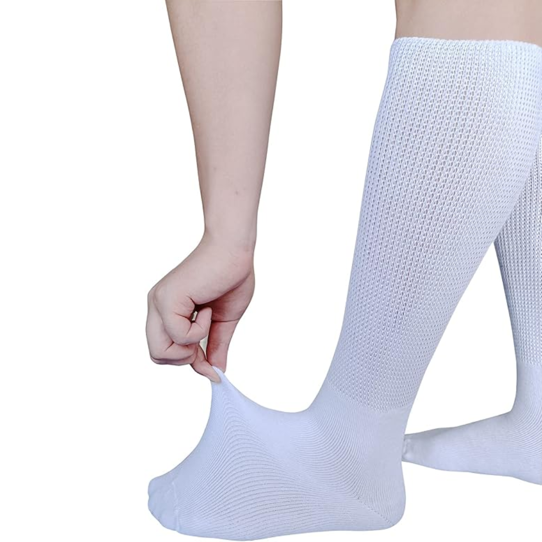 2 Pairs of Comfort Extra Wide Lymphedema & Diabetic Socks - Max