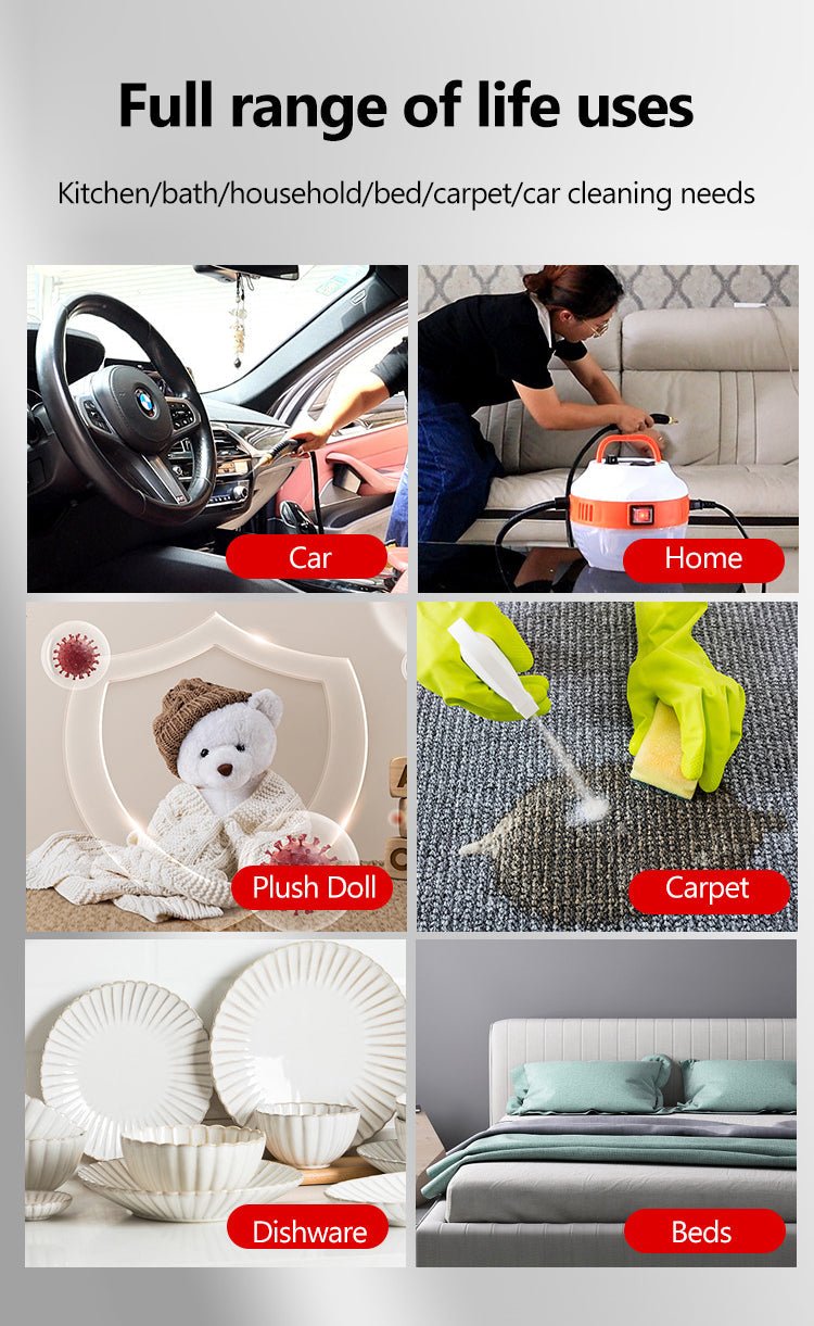 2800W HIGH-PRESSURE STEAM CLEANER - HOME APPLIANCE FOR KITCHEN AND CAR
