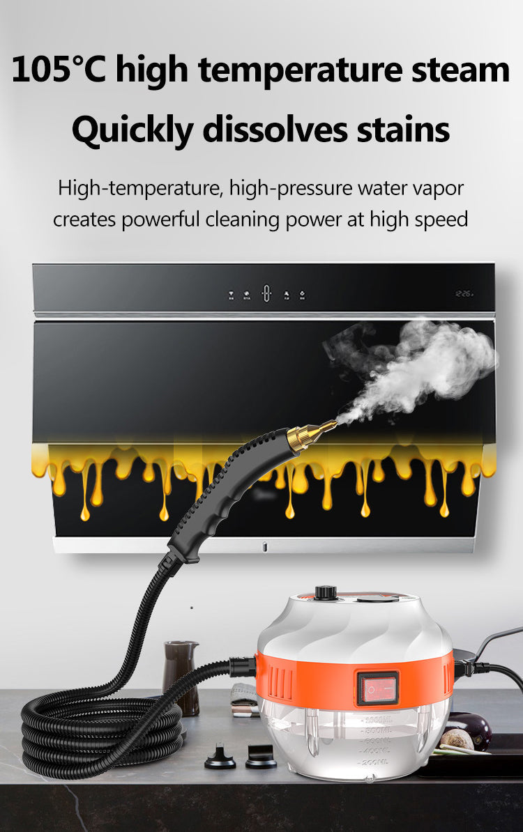 2800W HIGH-PRESSURE STEAM CLEANER - HOME APPLIANCE FOR KITCHEN AND CAR