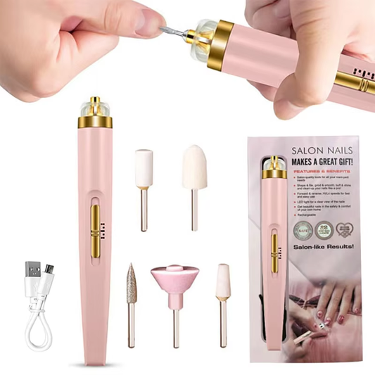 5-IN-1 ELECTRIC NAIL POLISHER – PORTABLE MANICURE TOOL WITH LIGHT