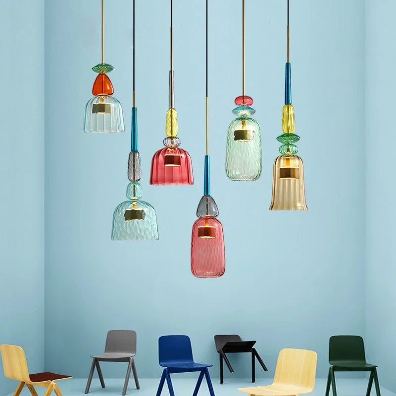 Adjustable Colored Pendant Light
