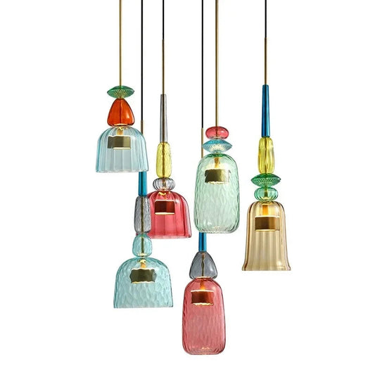 Adjustable Colored Pendant Light