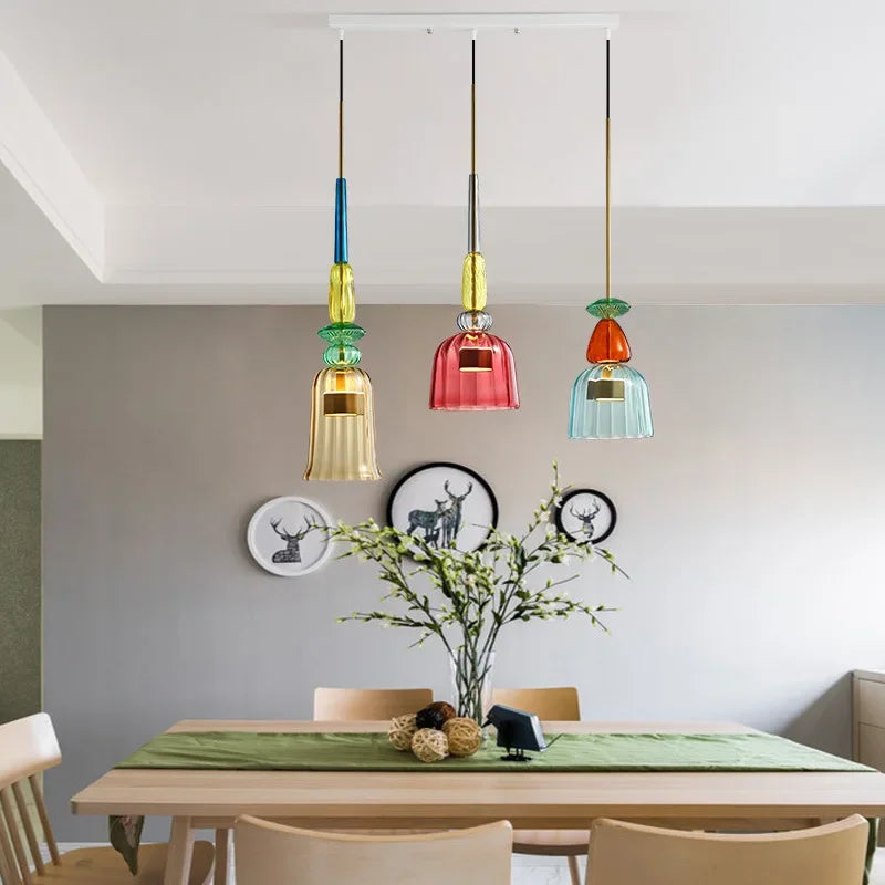 Adjustable Colored Pendant Light
