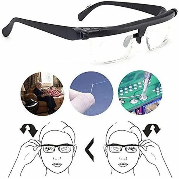Adjustable Focus Glasses for Near and Far Sight